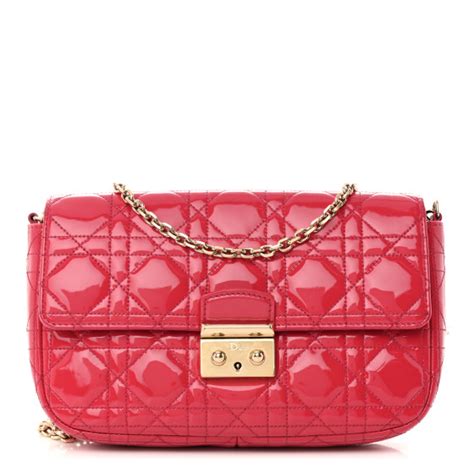 dior miss promenade fuschia|CHRISTIAN DIOR Patent Cannage Miss Dior Promenade Pouch .